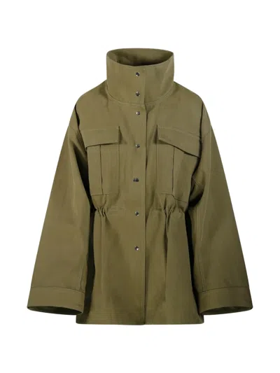 Rohe High-neck Military Jacket In Green
