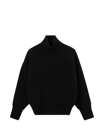 Rohe High-neck Wool Sweater In Black