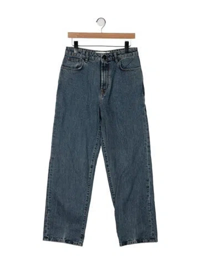 Pre-owned Rohe High-rise Straight Leg Jeans In Blue