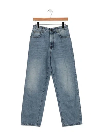 Pre-owned Rohe High-rise Straight Leg Jeans In Blue