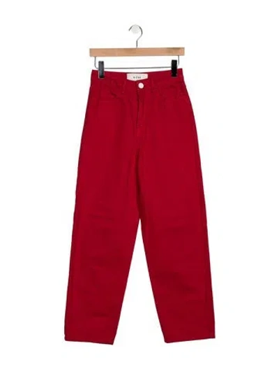 Pre-owned Rohe High-rise Straight Leg Jeans In Red