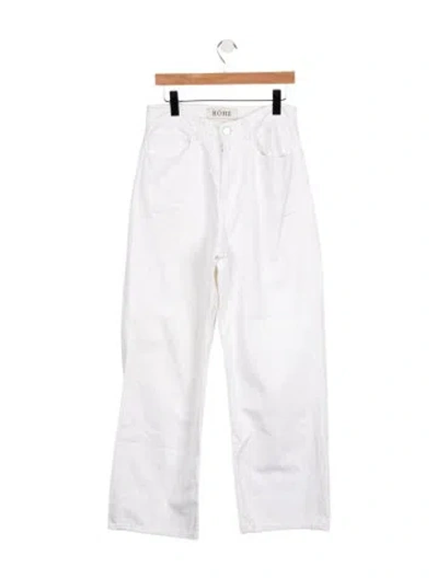 Pre-owned Rohe High-rise Straight Leg Jeans In White
