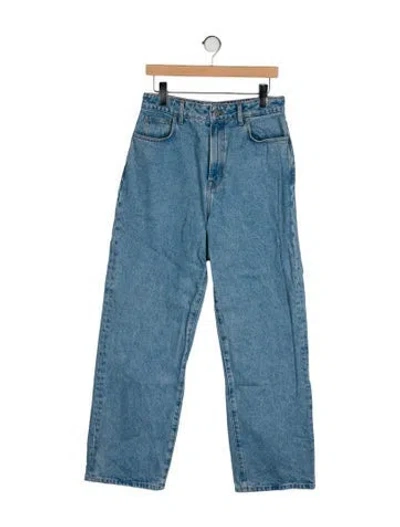 Pre-owned Rohe High-rise Wide Leg Jeans In Blue