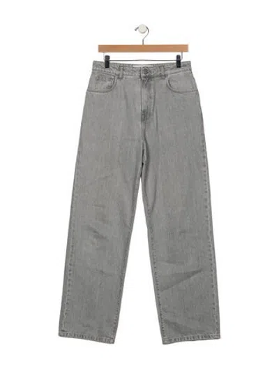 Pre-owned Rohe High-rise Wide Leg Jeans In Grey