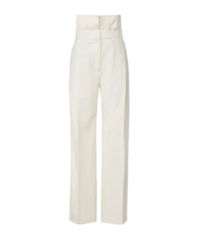 Rohe High-rise Wide-leg Virgin Wool Pants In White