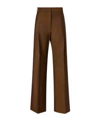 Rohe High-rise Wool And Mohair Straight Pants In Brown