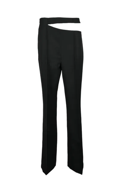 Rohe High-waisted Trousers With Cut-out Detail In Black