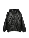 Rohe Hooded Oversized Leather Jacket In Black