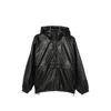 Rohe Hooded Oversized Leather Jacket In Black