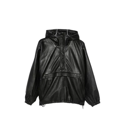 ROHE HOODED LEATHER JACKET