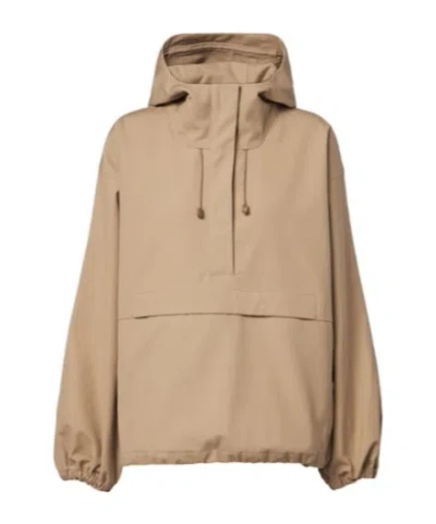Rohe Hooded Oversized Jacket In Brown