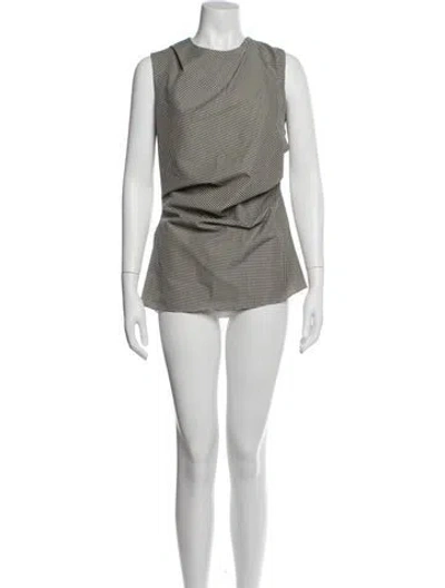 Pre-owned Rohe Houndstooth Print Mini Dress In White