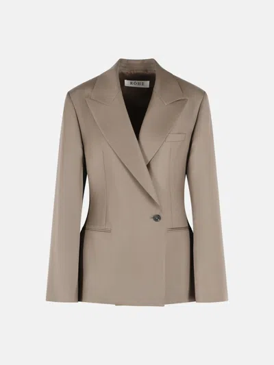 Rohe 'hourglass' Brown Virgin Wool Blazer