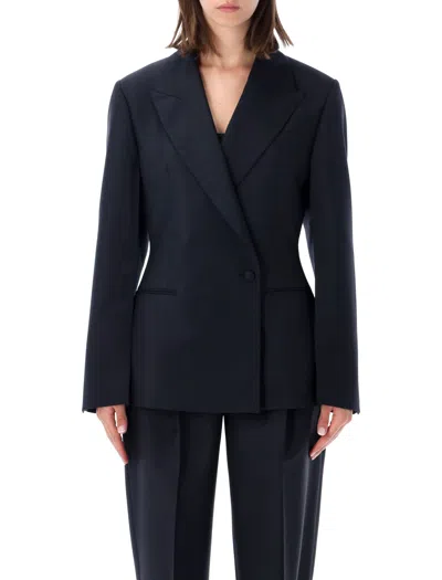 Rohe Hourglass Tailored Wool-mohair Blazer In Blu