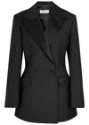 Rohe Hourglass Wool And Mohair-blend Blazer In Black