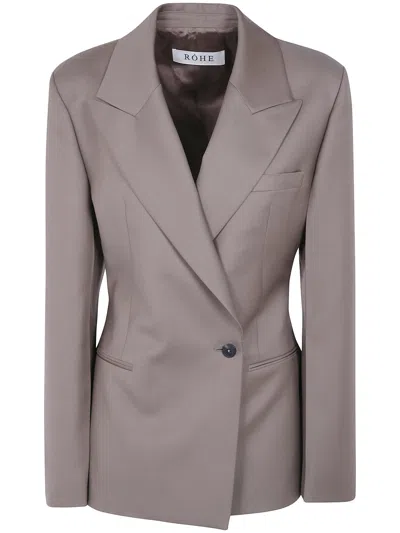 Rohe Jacket Hourglass Shaped Blazer In Animal Print