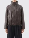 Rohe Reinvented Leather Jacket Earth In Brown