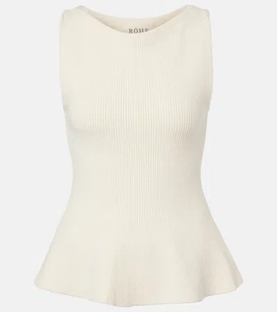 Rohe Knitted Cotton Top In Neutral
