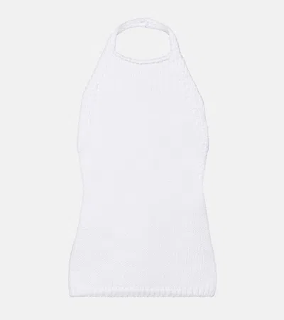 ROHE RÓHE KNITTED HALTERNECK COTTON TOP
