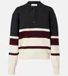 Rohe Róhe Knitted Wool And Cashmere Polo Sweater In Gray