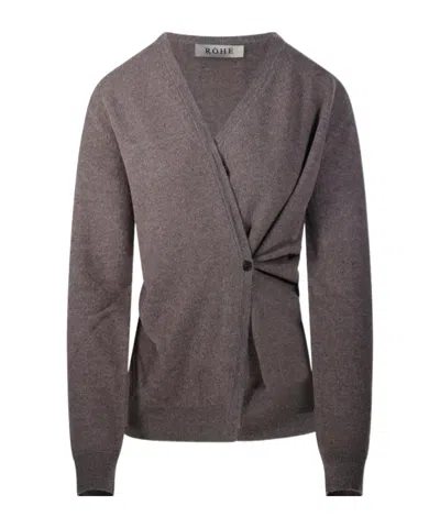 Rohe Knotted Ballet Cardigan In Gray