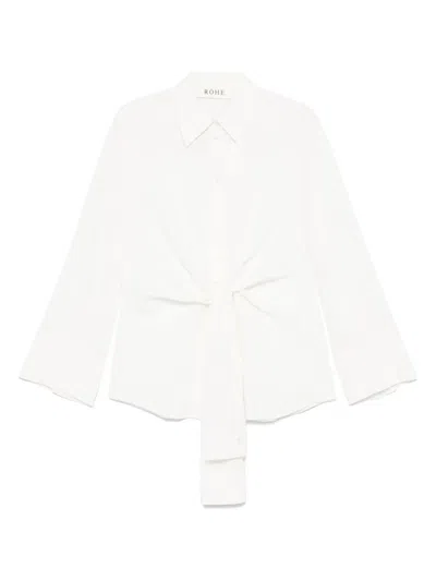 Rohe Knotted Hammered Shirt In Neutrals