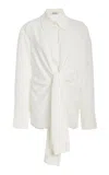 Rohe Knotted Hammered Silk-blend Shirt