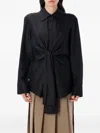 Rohe Knotted Silk Shirt In Black