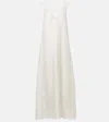Rohe Silk-detailed Wool-blend Open-back Dress In White