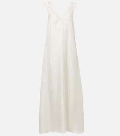ROHE RÓHE LACE-APPLIQUÉ SILK GOWN