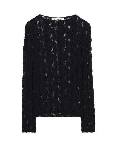 Rohe Black Boat Neck Blouse In 001 Black