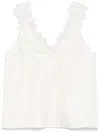 Rohe Róhe Lace Trim Sleeveless Top In Neutrals