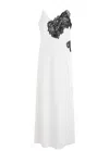 Rohe Lace-panelled Matte Satin Maxi Slip Dress In White