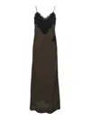 Rohe Lace-trimmed Silk Maxi Dress In Brown