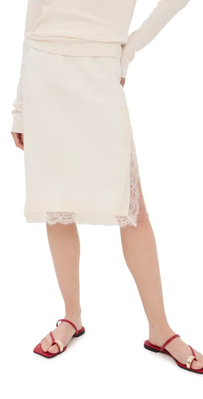 Rohe Lace Slip Skirt Off White