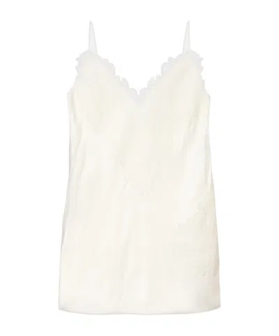Rohe Lace Suspenders In White