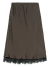 Rohe Lace-trim Midi Skirt In Brown