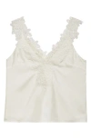 Rohe Róhe Lace Trim Sleeveless Top In Cream