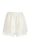 Rohe Lace-trimmed Silk-blend Shorts