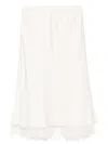 Rohe Lace-trimmed Silk Skirt In 中性色