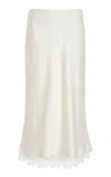 Rohe Lace-trimmed Silk Skirt In Ivory
