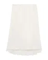 Rohe Lace Trimmed Silk Skirt In White