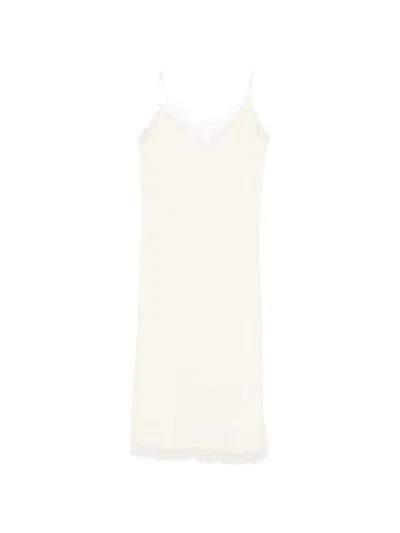 Rohe Lace-trim Midi Dress In Neutral