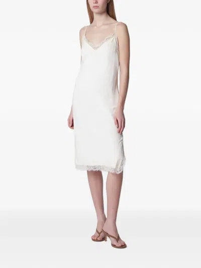 Rohe Lace-trim Midi Dress In White