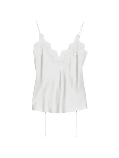 Rohe Lace-trim Silk Top In White