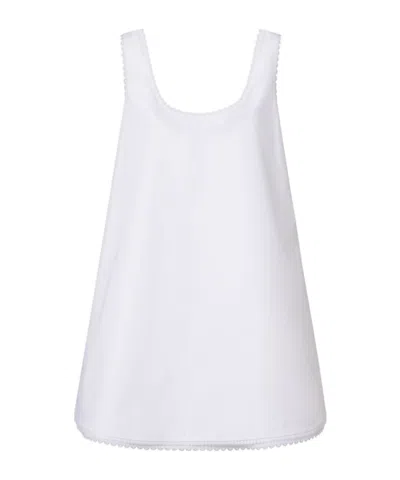 Rohe Lace-trimmed Cotton Poplin Minidress In White