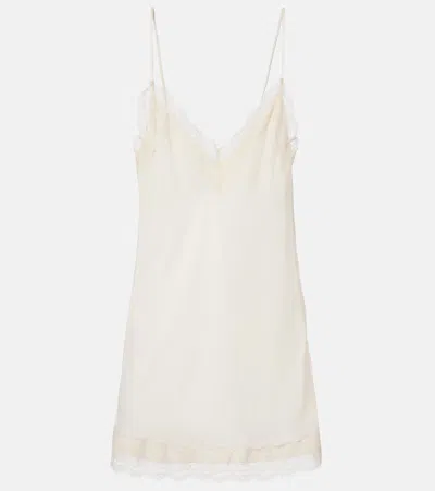 Rohe Lace-trimmed Satin Slip Dress In Pink