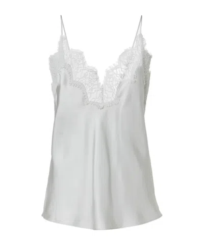 Rohe Lace-trimmed Silk Top In White