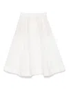 Rohe Ladder-embroidered Poplin Midi Skirt In White