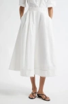 Rohe Róhe Ladder Stitch Inset Cotton Skirt